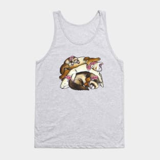 Sleeping pile of ferrets Tank Top